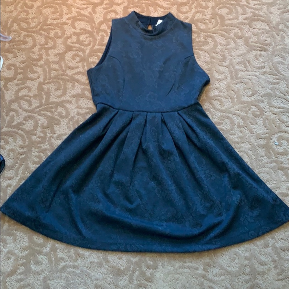 coincidence & chance grey floral dress slit back